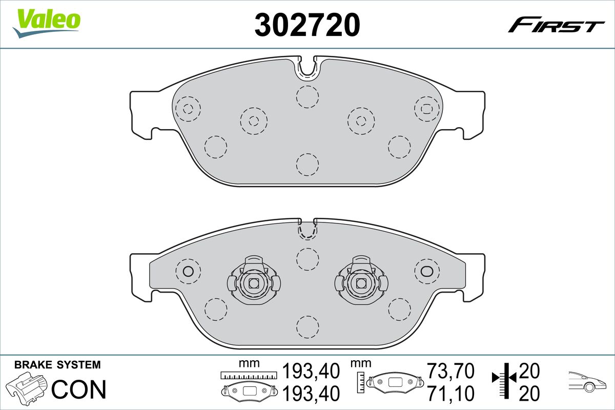 VALEO Fékbetét, mind 302720_VALEO